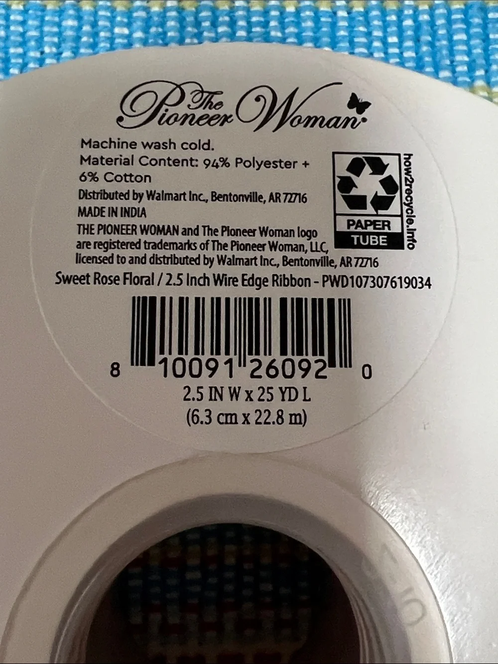 The Pioneer Woman Sweet Rose floral ribbon set of 4.